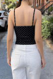 Polka Dot Printed Sleeveless Camisole Vest
