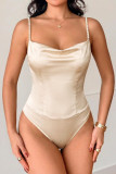 Nail Bead Suspender Sleeveless Jumpsuit Shorts