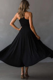 Retro Backless Halter Neck Sleeveless Dress