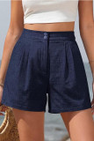 High Waisted Loose Solid Color Shorts