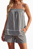 Solid Color Sleeveless Tank Top Shorts 2-piece Set