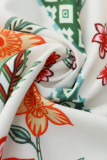 Vacation Style Floral Print Sleeveless Beach Dress