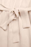 Ruffled Short Sleeved Waist Cinching Dress