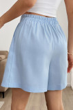 High Waisted Pleated Wide Leg Suit Shorts
