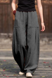Large Size Cotton Linen Loose Lantern Pants