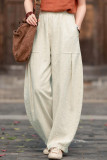Large Size Cotton Linen Loose Lantern Pants