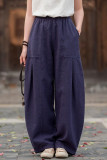 Large Size Cotton Linen Loose Lantern Pants