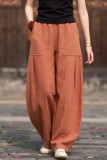 Large Size Cotton Linen Loose Lantern Pants