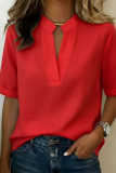 Large Size V-neck Short Sleeved T-shirt