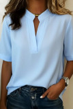 Large Size V-neck Short Sleeved T-shirt