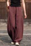Large Size Cotton Linen Loose Lantern Pants