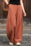 Large Size Cotton Linen Loose Lantern Pants
