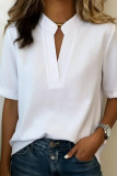 Large Size V-neck Short Sleeved T-shirt
