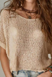 Bohemian Short Sleeve Knitted Sweater