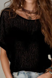 Bohemian Short Sleeve Knitted Sweater