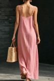 Solid Color Split V-neck Camisole Dress