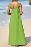 Sleeveless Hanging Neck Pocket Beach Dress