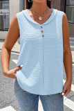 Large Size Button Sleeveless Pleated Vest