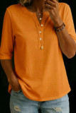 Large Size Short Sleeved V-neck T-shirt