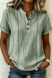 Large Size Printed Button Short Sleeved Shirt