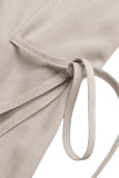 French Commuting Style Lapel Sleeveless Dress