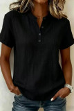 Large Size Printed Button Short Sleeved Shirt