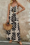 Printed V-neck Sleeveless Camisole Dress