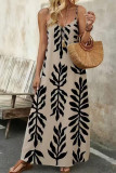 Printed V-neck Sleeveless Camisole Dress