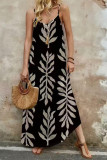Printed V-neck Sleeveless Camisole Dress