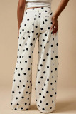Loose Polka Dot Printed Wide Leg Jeans