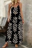 Printed V-neck Sleeveless Camisole Dress