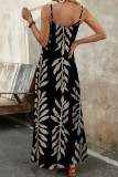 Printed V-neck Sleeveless Camisole Dress