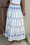 Bohemian Ethnic Style Printed High Waisted Skirt