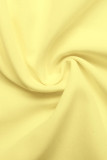 One Shoulder Bubble Sleeve Waist Cinching Dress