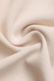 Nail Bead Round Neck Waist Cinching Dress