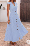 V-neck Striped High Waisted Dress