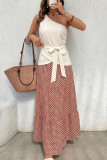 Ethnic Style Printed Shirt Half Skirt 2-piece Set