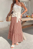 Ethnic Style Printed Shirt Half Skirt 2-piece Set