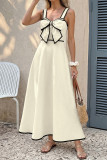 Strap Contrasting Butterfly Bow Sleeveless Dress