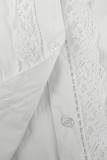 French Retro Lapel Lace Short Sleeved Shirt