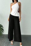 Solid Color Asymmetric Camisole Sleeveless Shirt