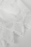 French Retro Lapel Lace Short Sleeved Shirt