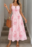 Square Neck Slim Fit Printed Sleeveless Dress