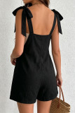 Solid Color Suspender Loose Sleeveless Jumpsuit