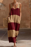 Retro Off Shoulder Sleeveless V-neck Dress