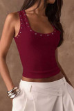 Hot Stamping Slim Fit Sleeveless Vest