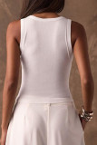 Hot Stamping Slim Fit Sleeveless Vest