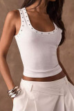 Hot Stamping Slim Fit Sleeveless Vest