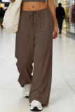 Sports Yoga Elastic Drawstring Wide Leg Pants