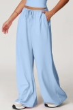 Sports Yoga Elastic Drawstring Wide Leg Pants